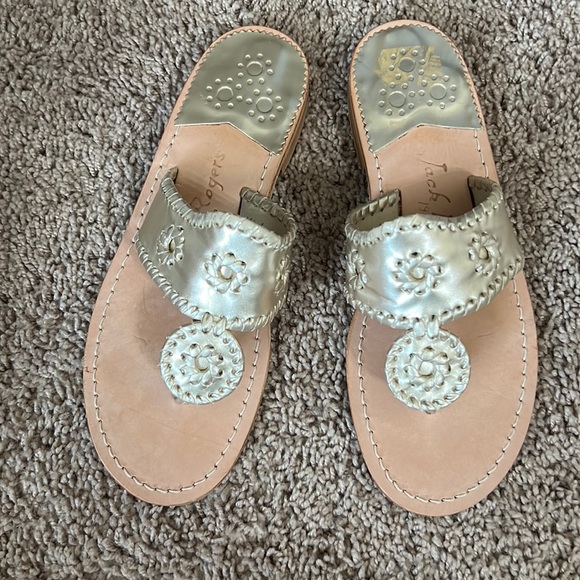 Jack Rogers Shoes Jack Roger Gold Sandals Poshmark
